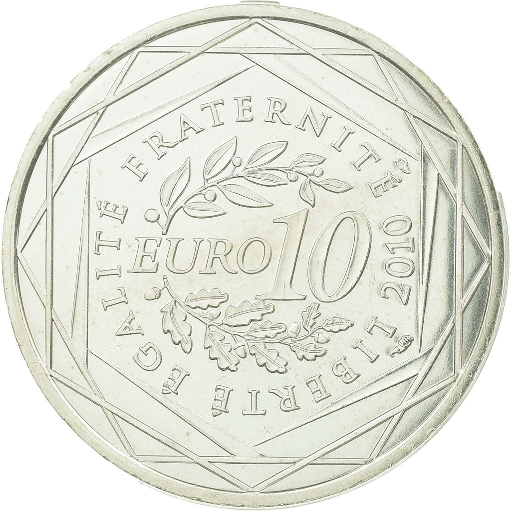 France, 10 Euro, Martinique, 2010, MS(63), Silver, Gadoury:EU399, KM:1662