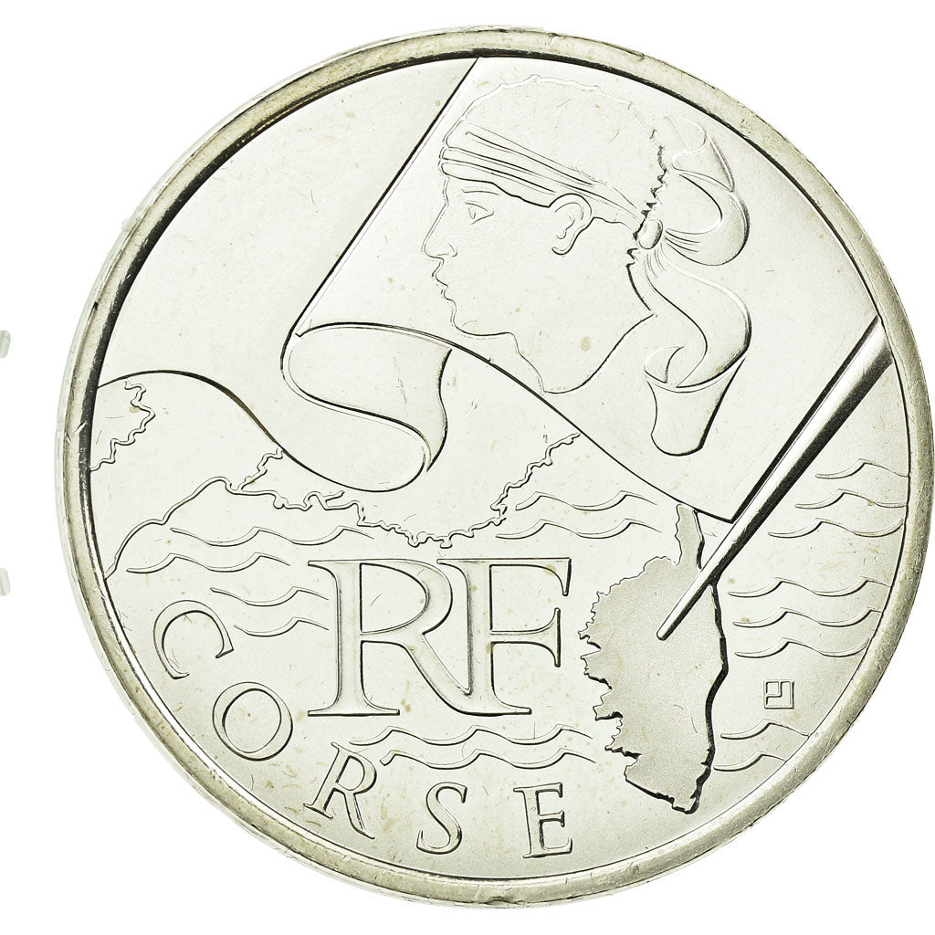 France, 10 Euro, Corse, 2010, MS(63), Silver, Gadoury:EU399, KM:1658