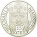 Coin, France, Charlemagne, 100 Francs-15 Ecus, 1990, BE, MS(65-70), Silver