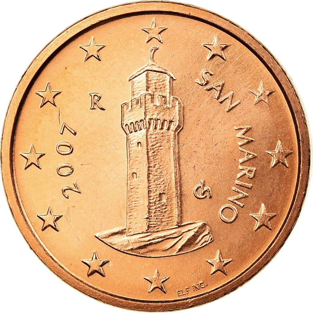 San Marino, Euro Cent, 2007, MS(65-70), Copper Plated Steel, KM:440