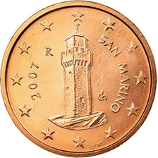 San Marino, Euro Cent, 2007, MS(65-70), Copper Plated Steel, KM:440
