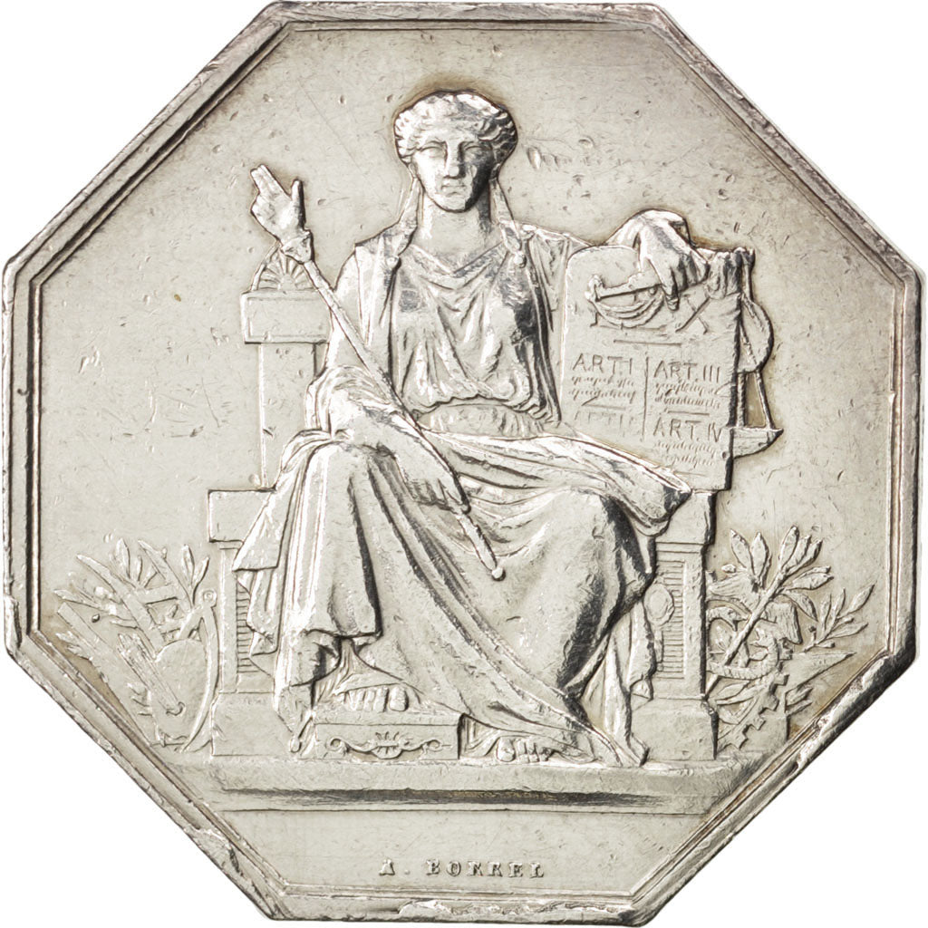 France, Token, Notary, AU(50-53), Silver, Lerouge:321