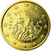San Marino, 50 Euro Cent, 2007, MS(65-70), Brass, KM:445