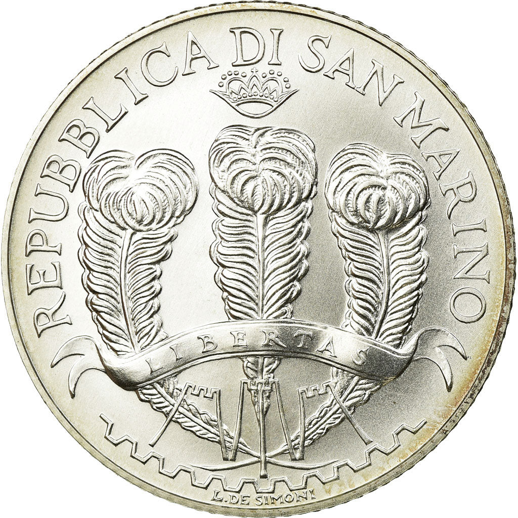 San Marino, 5 Euro, 2007, MS(63), Silver, KM:473