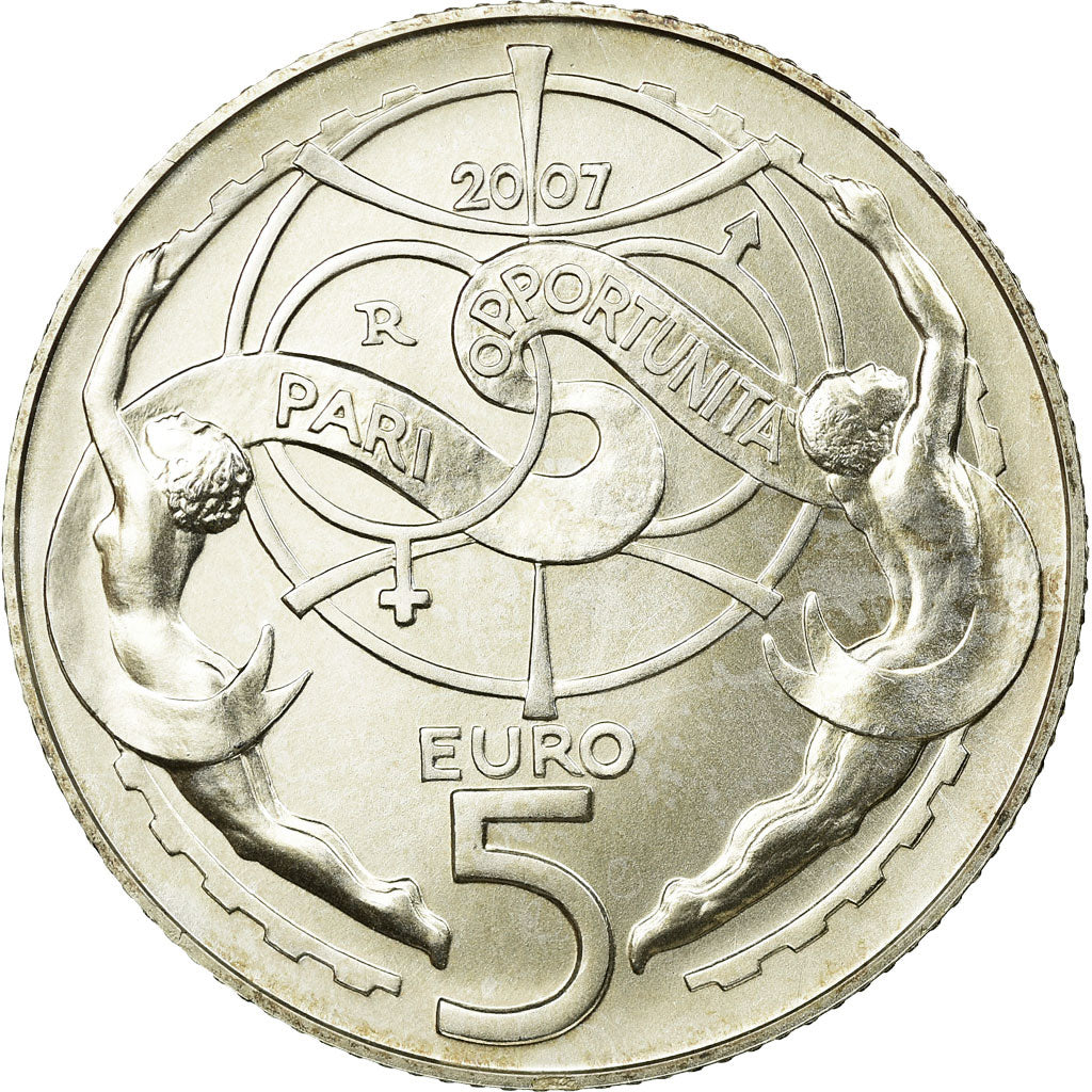San Marino, 5 Euro, 2007, MS(63), Silver, KM:473