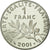 Moneta, Francia, Semeuse, Franc, 2001, Paris, BE, FDC, Nichel, KM:925.2