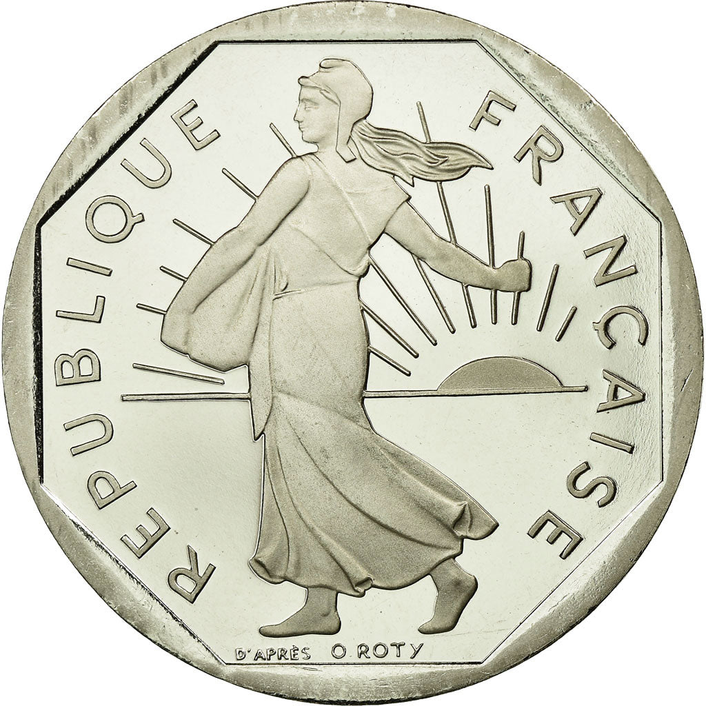 Moneta, Francia, Semeuse, 2 Francs, 2001, Paris, BE, FDC, Nichel, KM:942.2