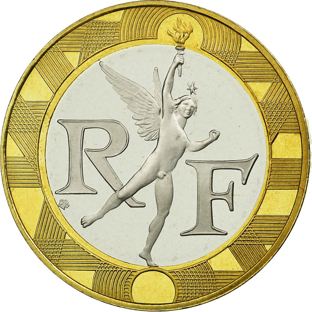 Munten, Frankrijk, Génie, 10 Francs, 2001, Paris, BE, FDC, Aluminum-Bronze