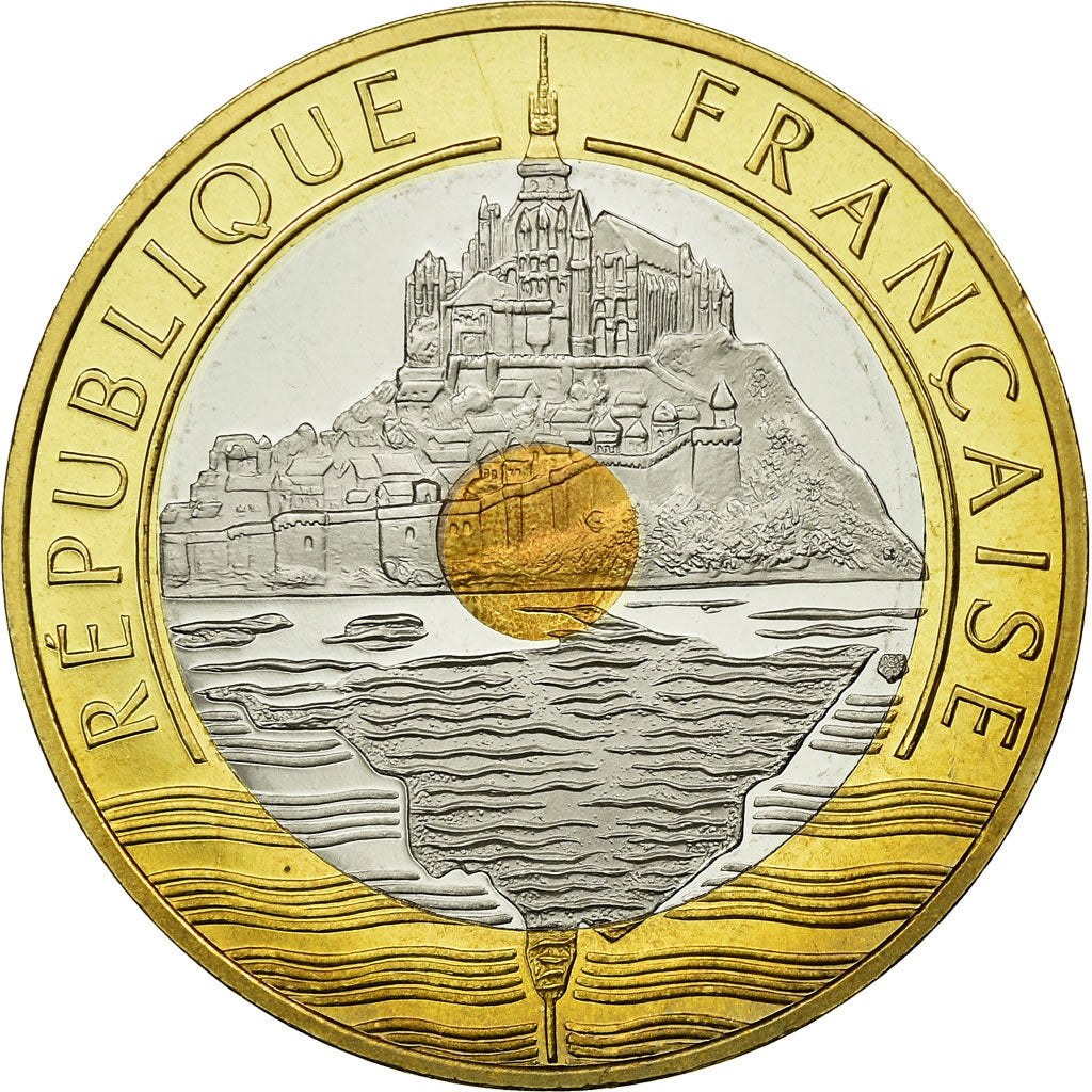 Münze, Frankreich, Mont Saint Michel, 20 Francs, 2001, Paris, BE, STGL