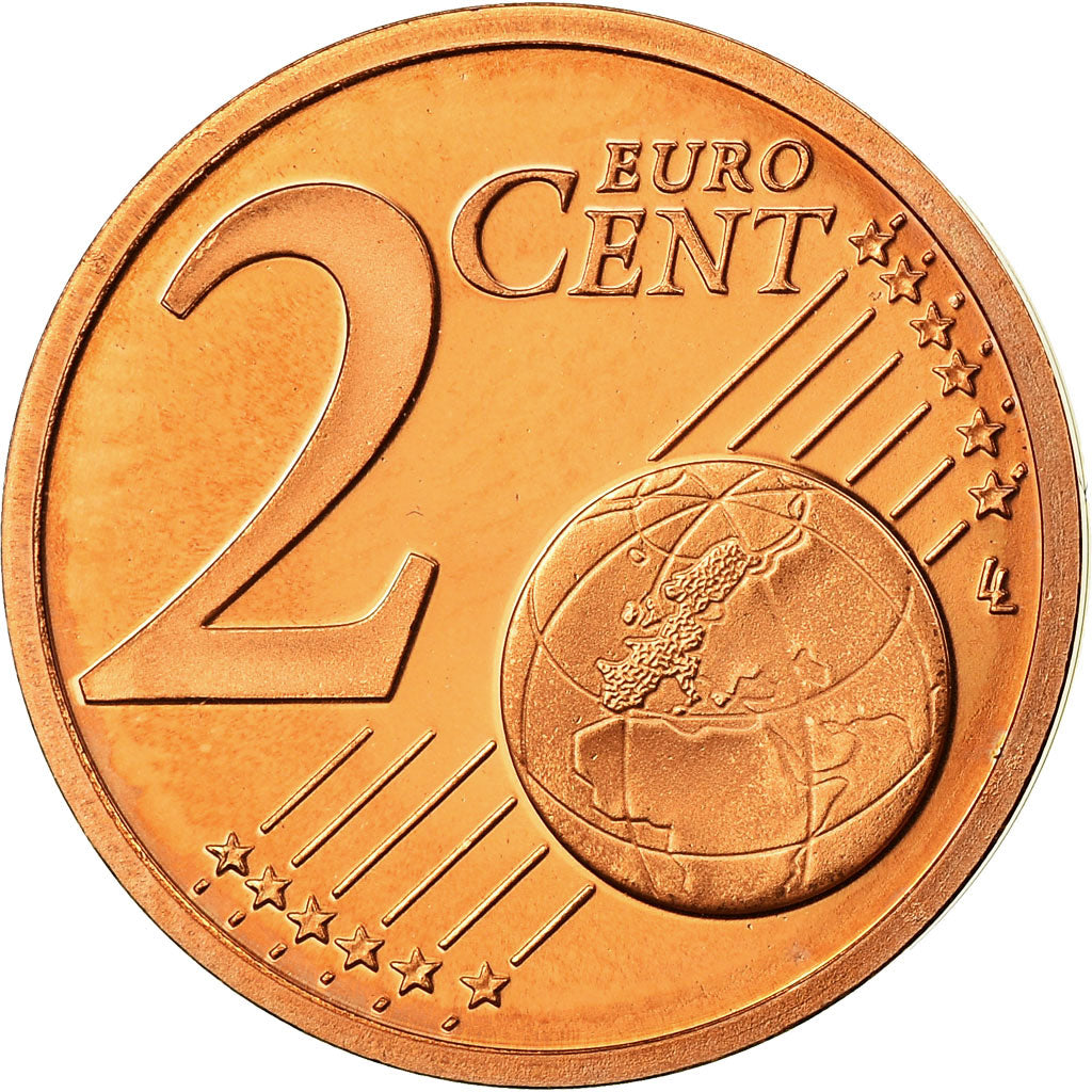 France, 2 Euro Cent, 2002, BE, MS(65-70), Copper Plated Steel, KM:1283