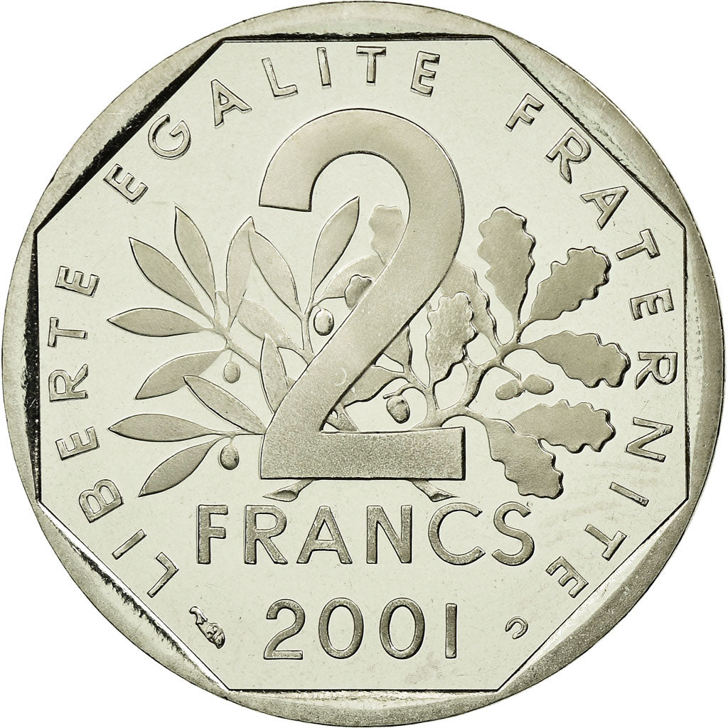 Münze, Frankreich, Semeuse, 2 Francs, 2001, Paris, BE, STGL, Nickel, KM:942.2