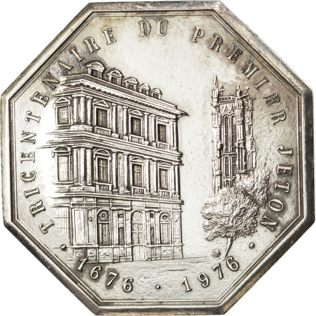 France, Notary, Token, 1976, AU(55-58), Silver, Lerouge #324, 15.69