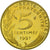 Moneda, Francia, Marianne, 5 Centimes, 1997, Paris, BE, FDC, Aluminio - bronce