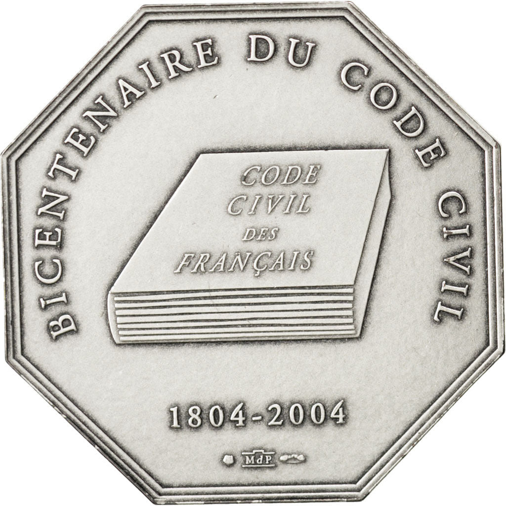 France, Notary, Token, 2004, AU(55-58), Silvered bronze, Lerouge #manque, 19.21
