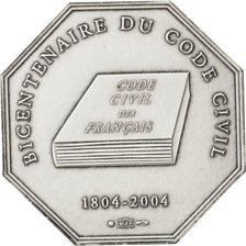 France, Notary, Token, 2004, AU(55-58), Silvered bronze, Lerouge #manque, 19.21