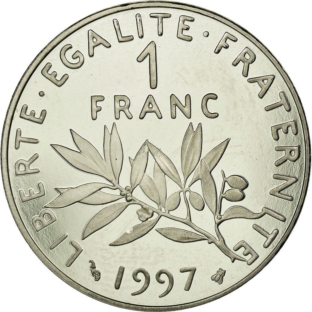 Coin, France, Semeuse, Franc, 1997, Paris, MS(65-70), Nickel, KM:925.2