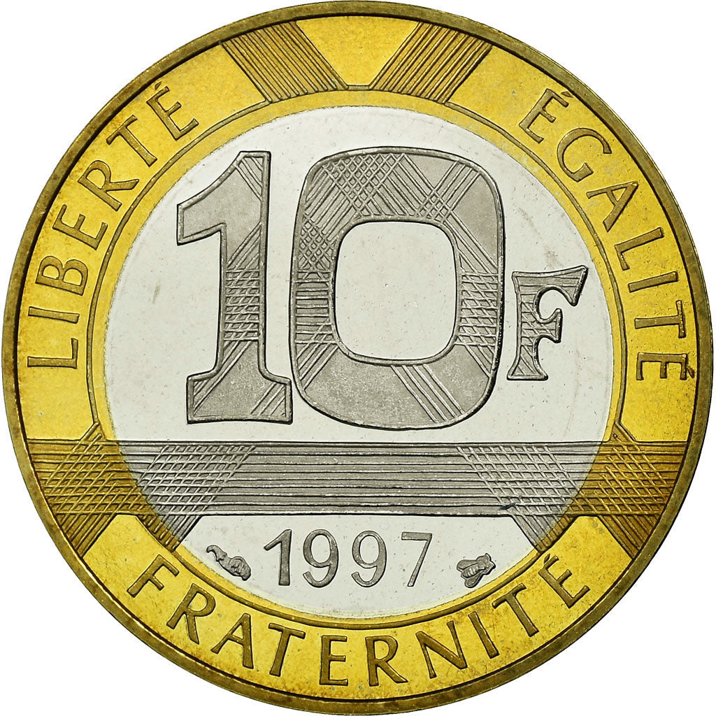 Munten, Frankrijk, Génie, 10 Francs, 1997, Paris, BE, FDC, Aluminum-Bronze