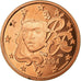 Francia, Euro Cent, 2004, BE, SC, Cobre chapado en acero, KM:1282