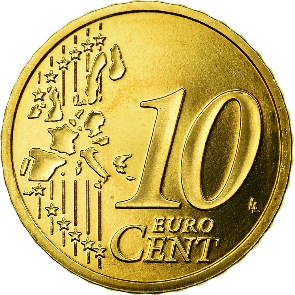 Francia, 10 Euro Cent, 2005, BE, FDC, Latón, KM:1285