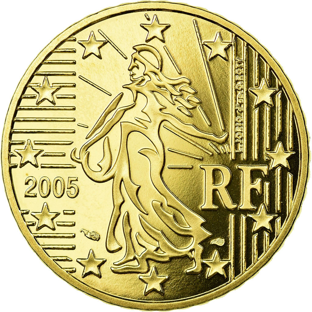 France, 50 Euro Cent, 2005, BE, MS(65-70), Brass, KM:1287
