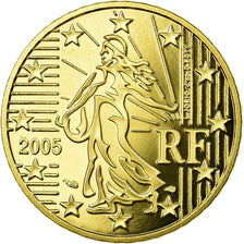 France, 50 Euro Cent, 2005, BE, MS(65-70), Brass, KM:1287