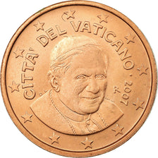 VATICAN CITY, 2 Euro Cent, 2007, BU, MS(63), Copper Plated Steel, KM:376