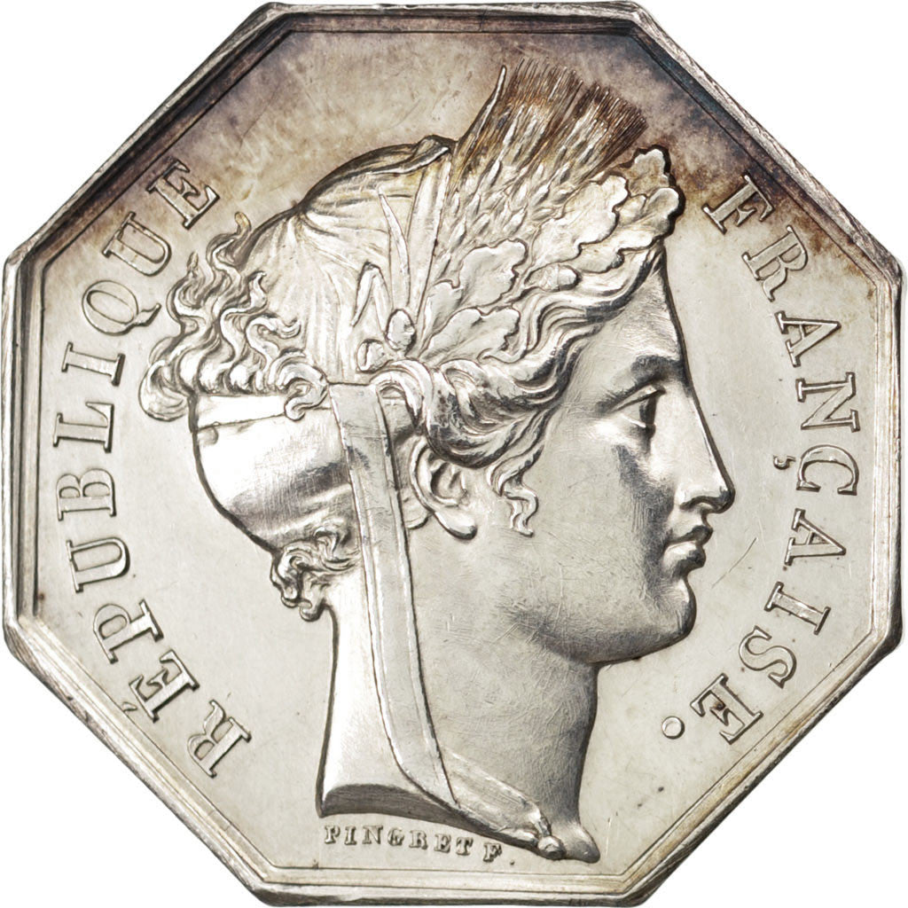 France, Notary, Token, MS(63), Silver, Lerouge #255, 14.04
