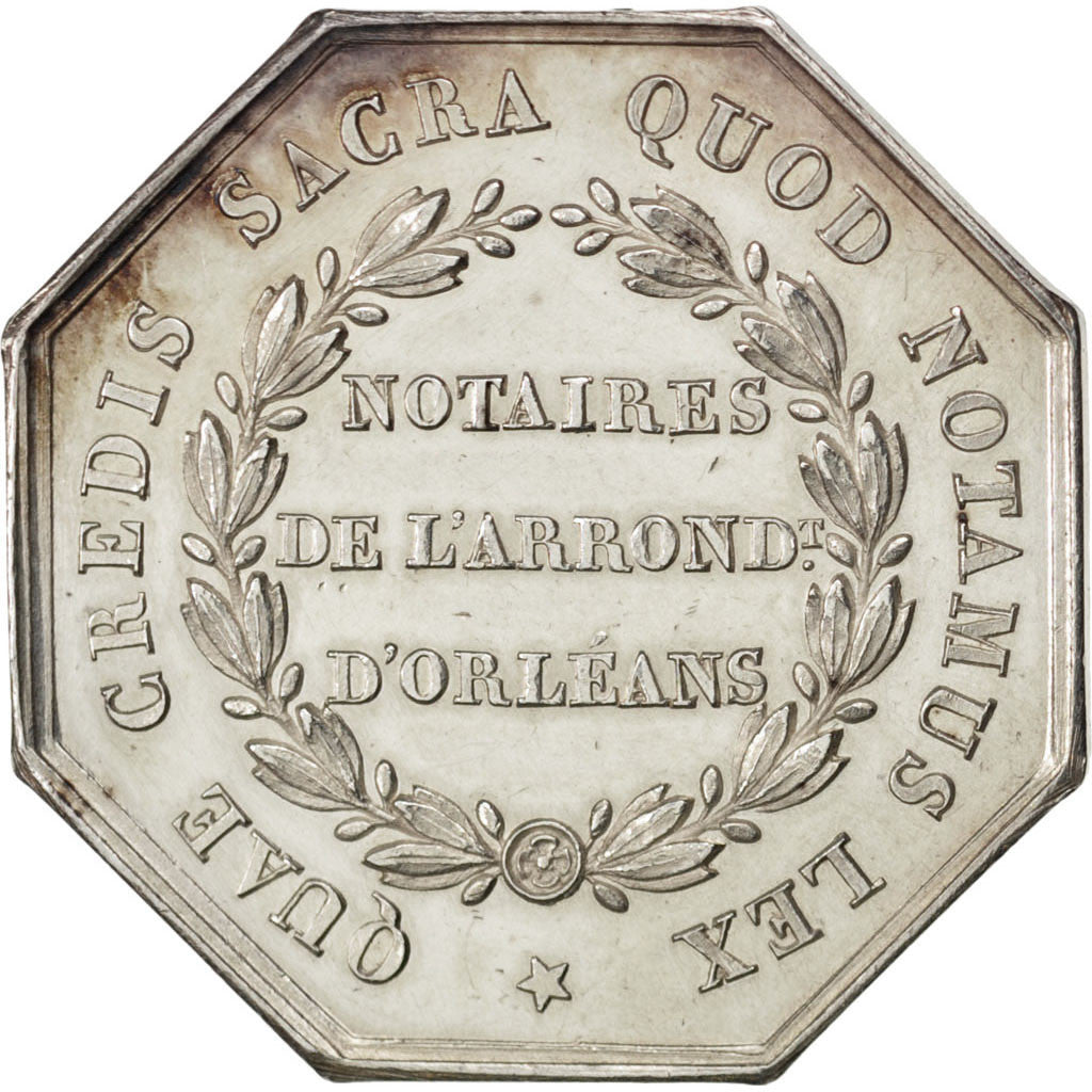 France, Notary, Token, MS(63), Silver, Lerouge #255, 14.04