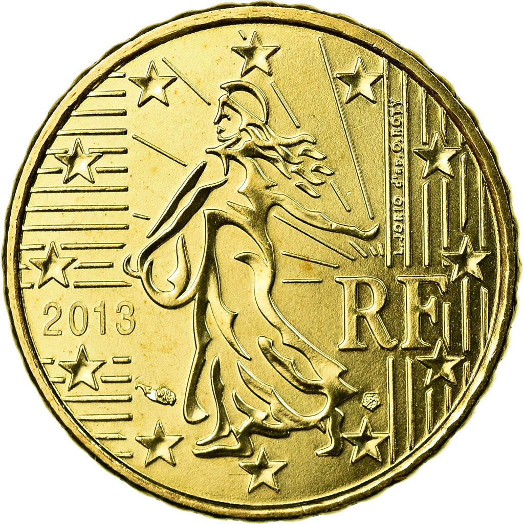 France, 10 Euro Cent, 2013, FDC, Laiton, KM:1410