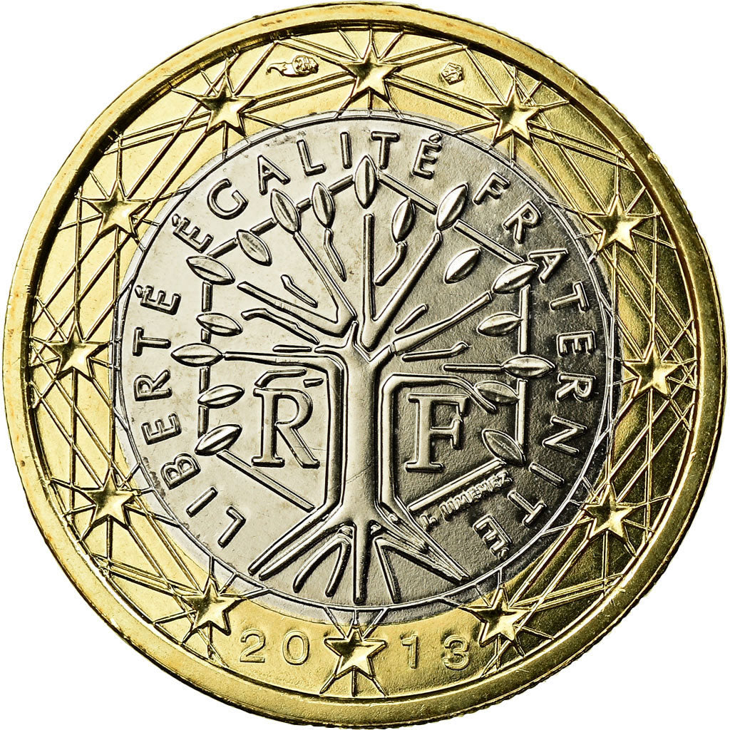 France, Euro, 2013, MS(65-70), Bi-Metallic
