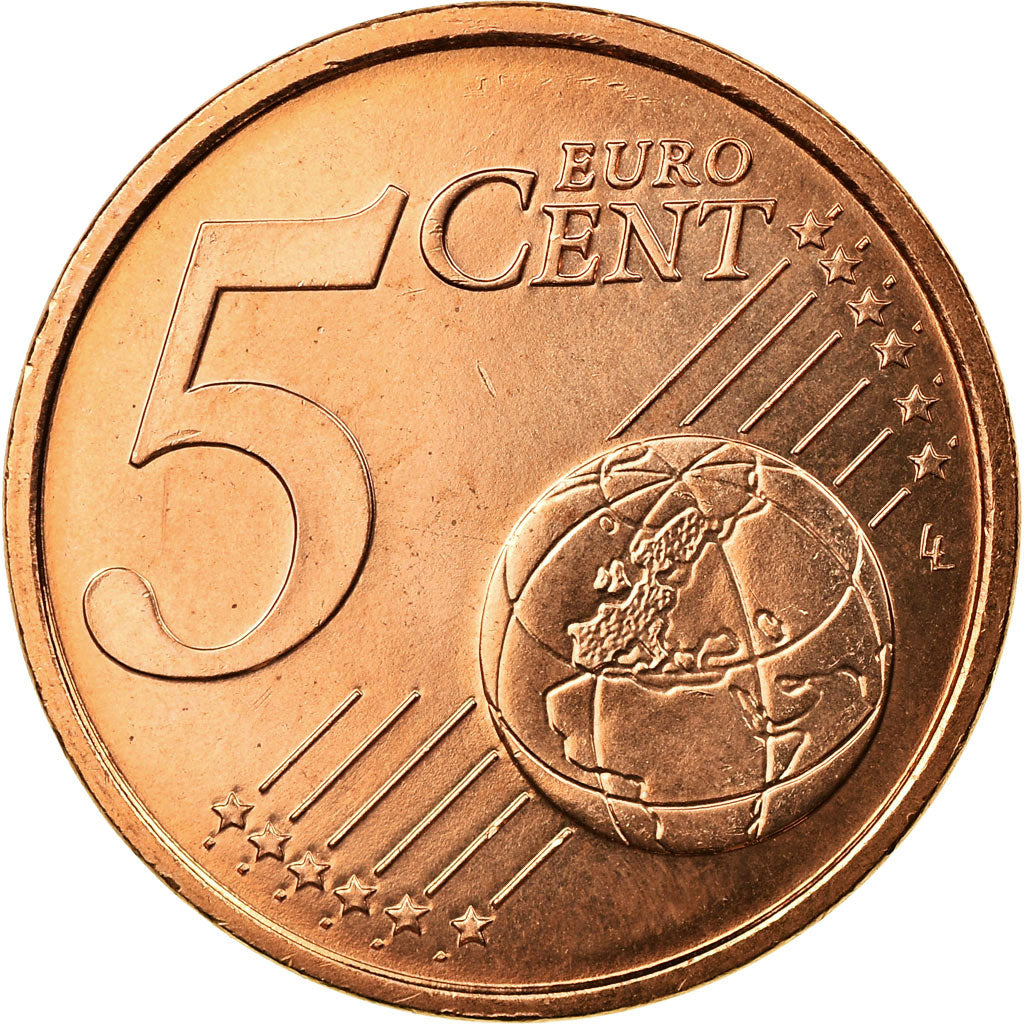 France, 5 Euro Cent, 2005, MS(65-70), Copper Plated Steel, KM:1284