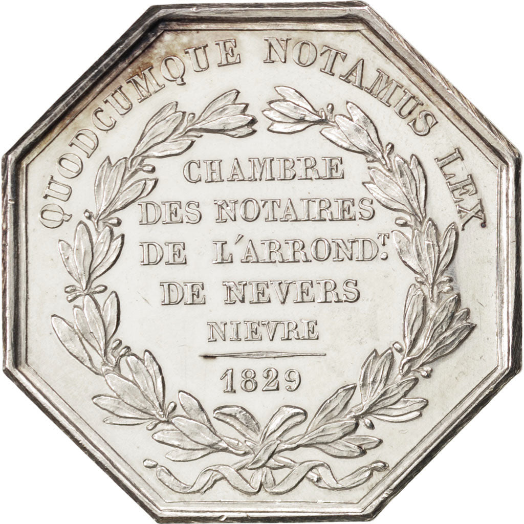 France, Notary, Token, 1829, VF(20-25), Silver, Lerouge #227, 14.80