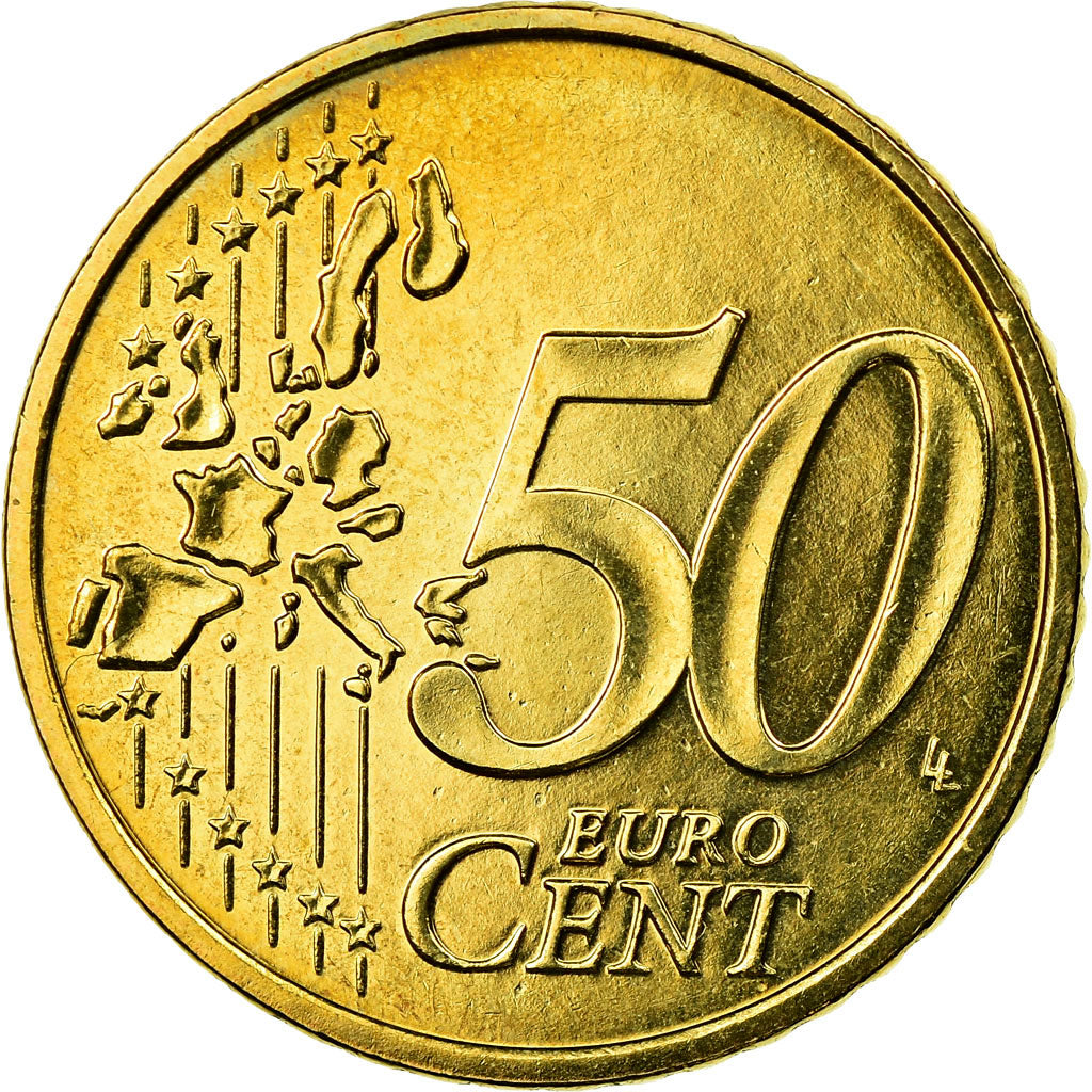 France, 50 Euro Cent, 2005, MS(65-70), Brass, KM:1287