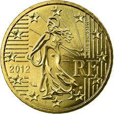 France, 50 Euro Cent, 2012, MS(65-70), Brass, KM:1412