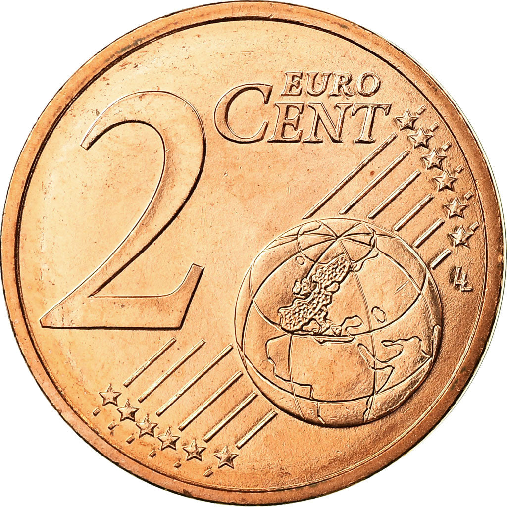 France, 2 Euro Cent, 2002, MS(65-70), Copper Plated Steel, Gadoury:2, KM:1283