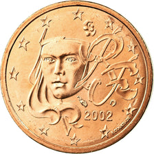 France, 2 Euro Cent, 2002, MS(65-70), Copper Plated Steel, Gadoury:2, KM:1283