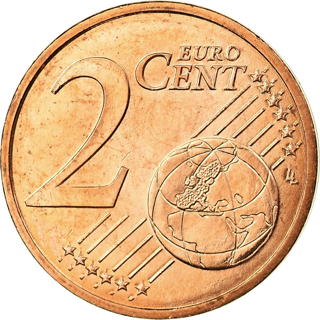 France, 2 Euro Cent, 2002, MS(65-70), Copper Plated Steel, Gadoury:2, KM:1283