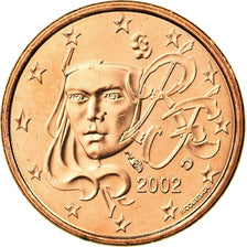 France, Euro Cent, 2002, MS(65-70), Copper Plated Steel, KM:1282