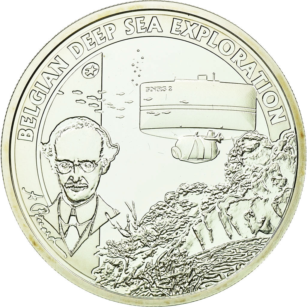 Bélgica, 10 Euro, Deep sea exploration, 2011, Proof, FDC, Plata, KM:311