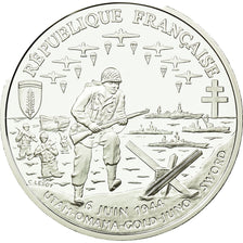 Coin, France, Débarquement, Franc, 1993, Paris, ESSAI, MS(65-70), Silver