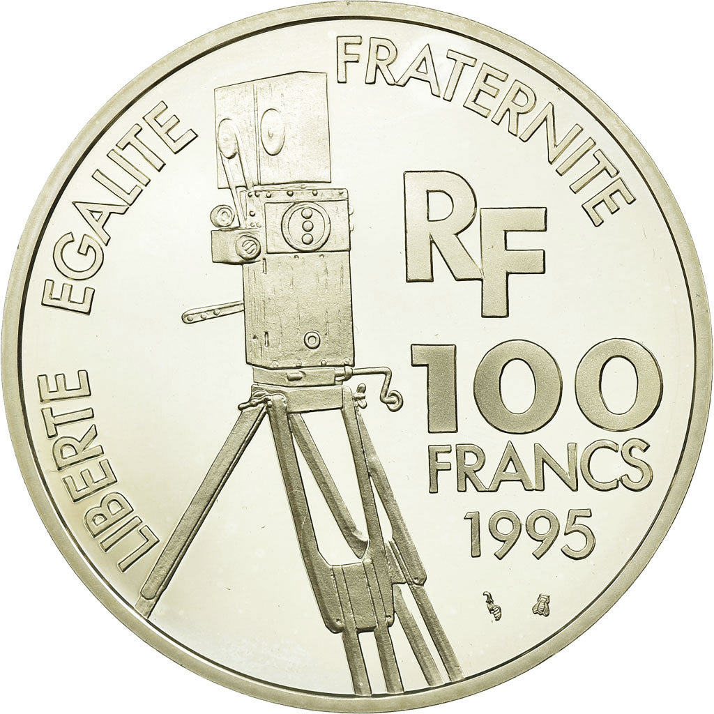 Coin, France, Gérard Philippe, 100 Francs, 1995, Paris, BE, MS(63), Silver