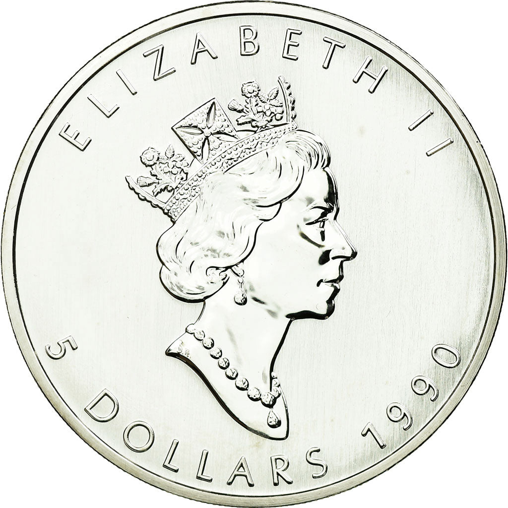 Coin, Canada, Elizabeth II, 5 Dollars, 1990, Royal Canadian Mint, Ottawa