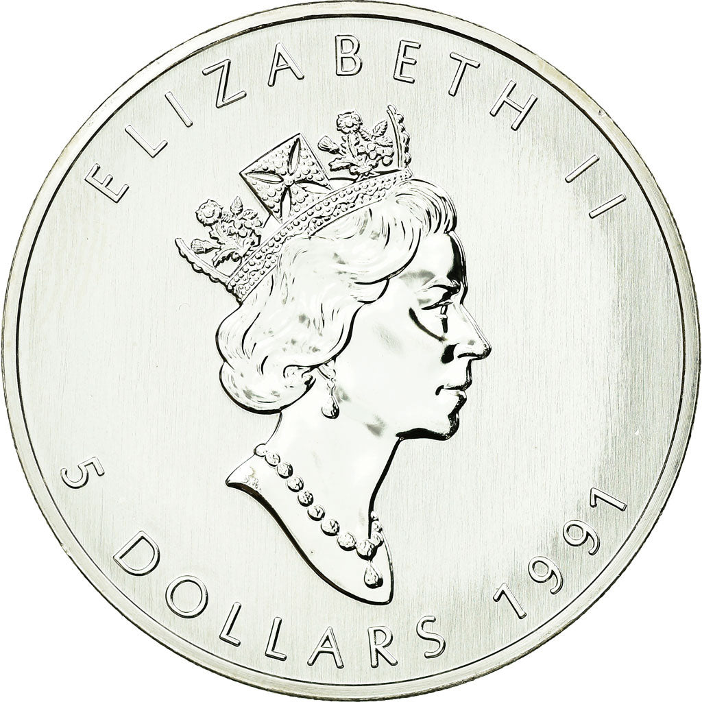 Coin, Canada, Elizabeth II, 5 Dollars, 1991, Royal Canadian Mint, Ottawa