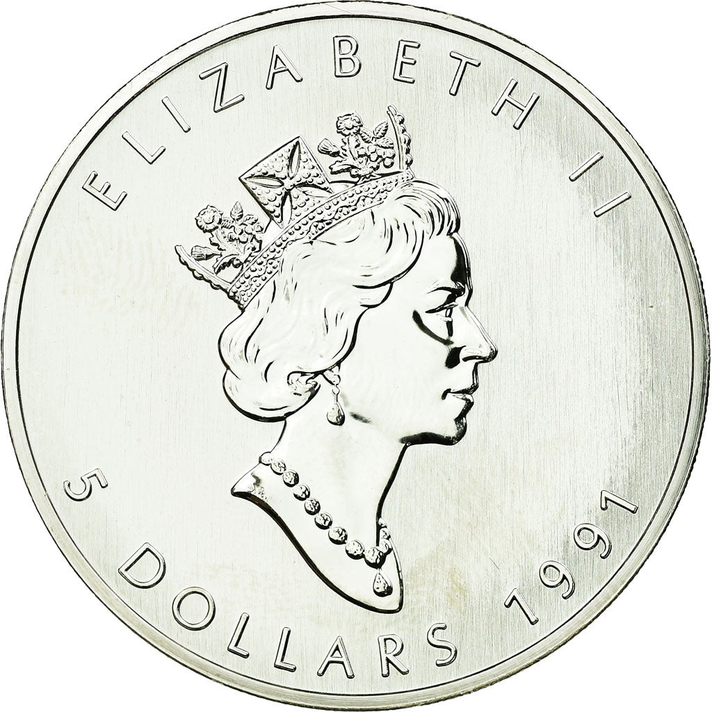 Coin, Canada, Elizabeth II, 5 Dollars, 1991, Royal Canadian Mint, Ottawa