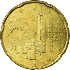 Andorra, 20 Euro Cent, 2014, AU(55-58), Brass, KM:527