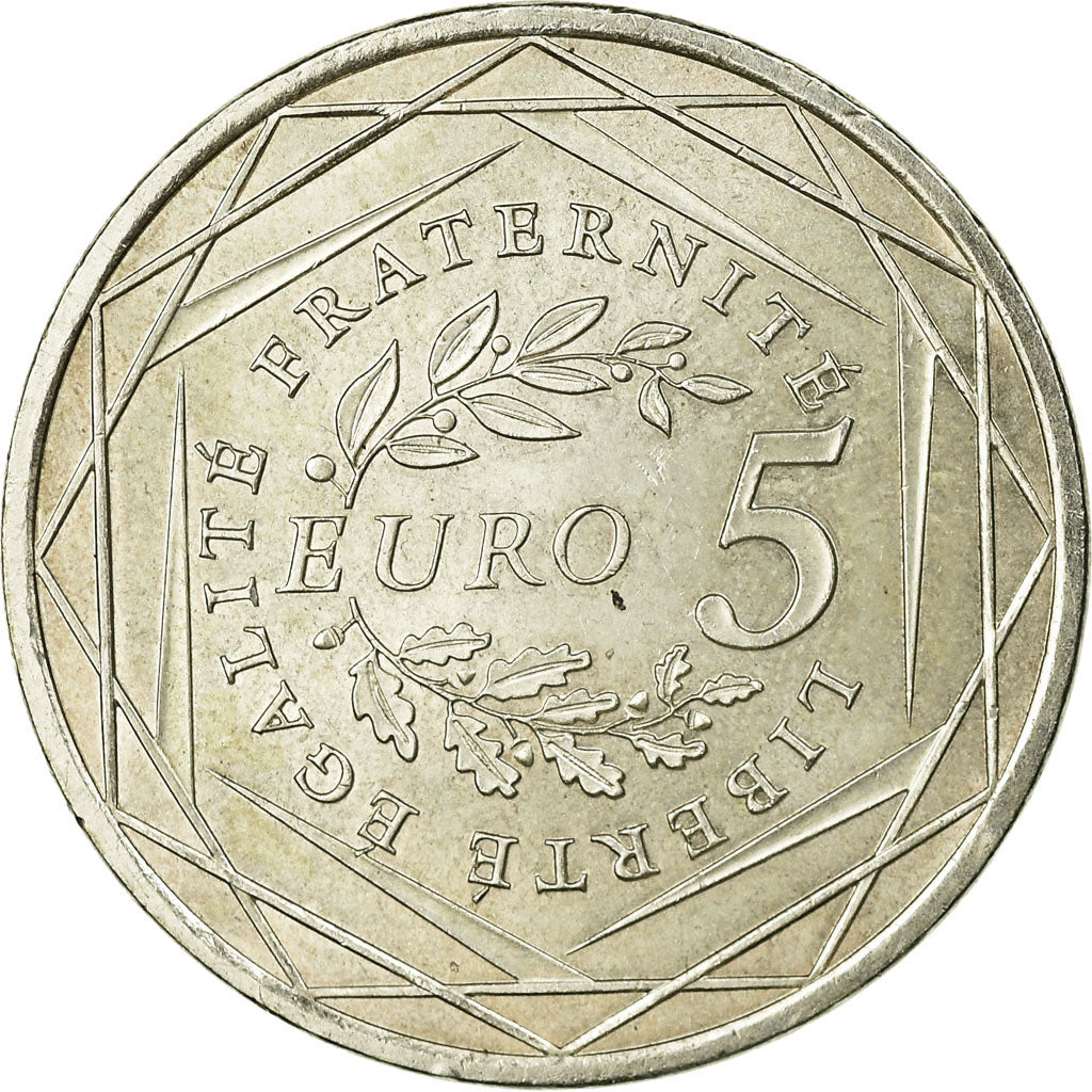 France, Semeuse, 5 Euro, 2008, BE, EF(40-45), Silver, KM:1534