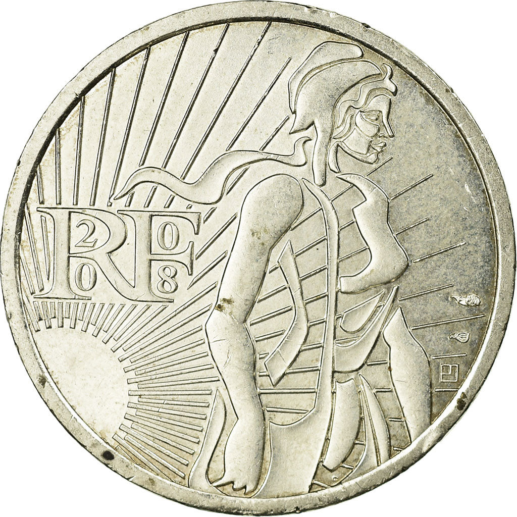 France, Semeuse, 5 Euro, 2008, BE, EF(40-45), Silver, KM:1534