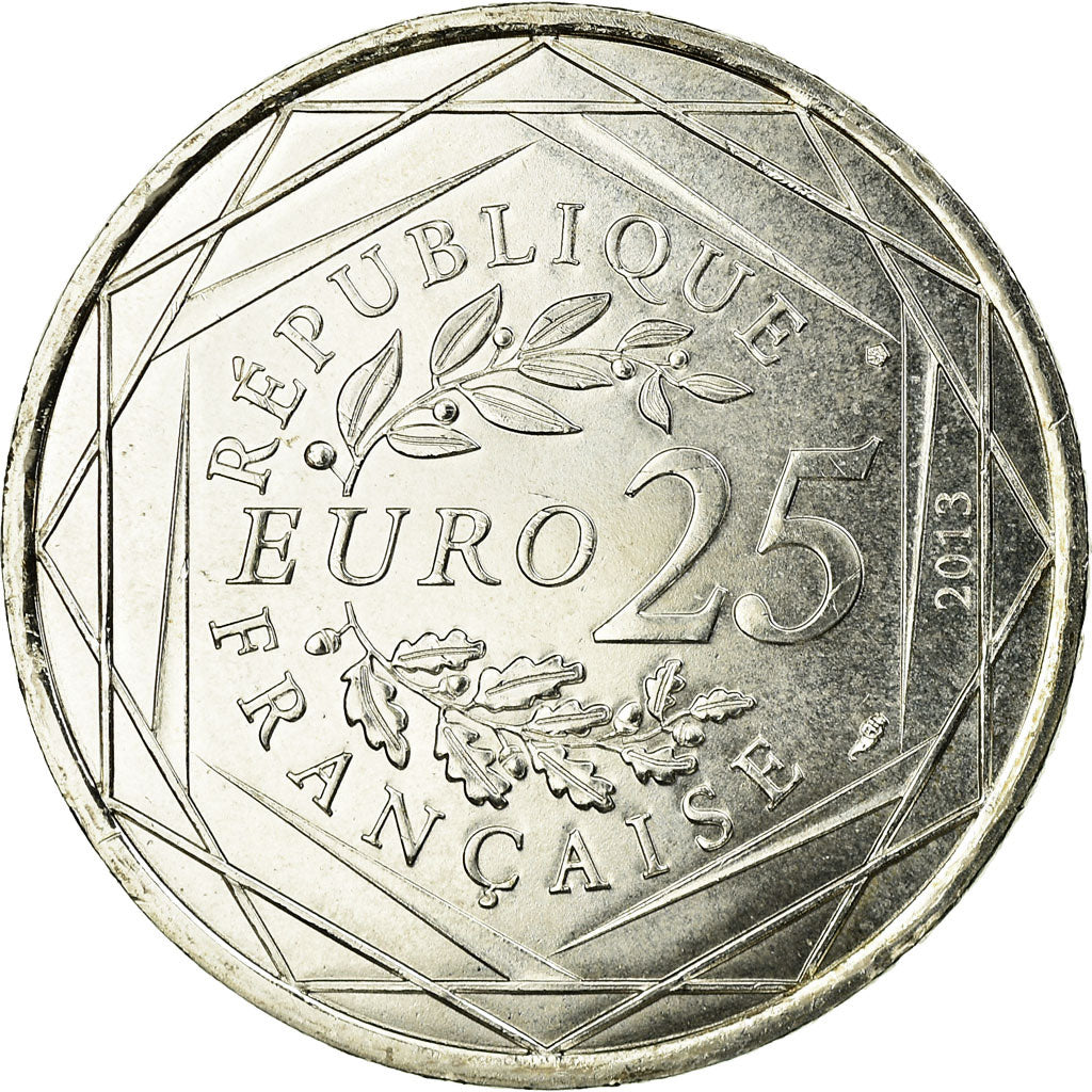 Coin, France, 25 Euro, Justice, 2013, MS(63), Silver