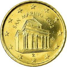 San Marino, 10 Euro Cent, 2002, MS(65-70), Brass, KM:443