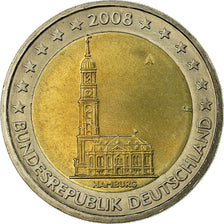 GERMANY - FEDERAL REPUBLIC, 2 Euro, Cathédrale d'Hambourg, 2008, MS(63)